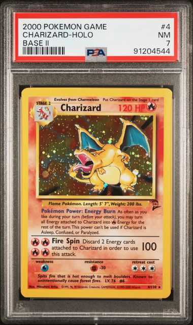 Charizard 2000 Pokemon Base Set 2 Holo #4/130 PSA 7 – Official Pokemon TCG Product