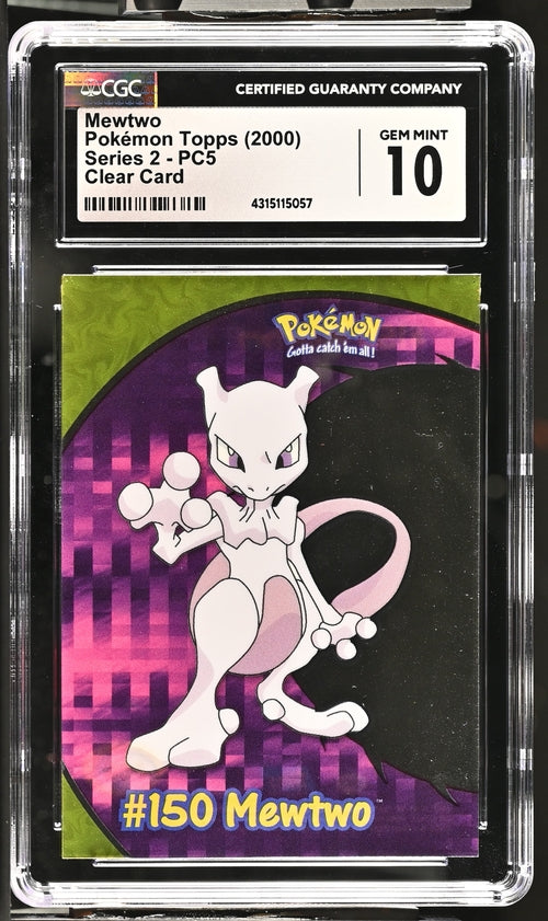 Mewtwo Clear Card 2000 Pokemon Topps S2 PC5 CGC 10 – Official Pokemon TCG Product