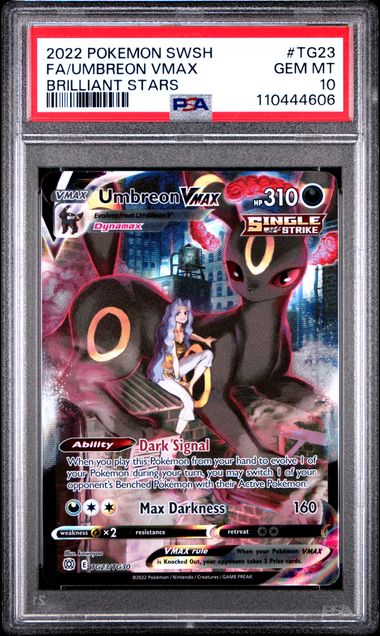 Umbreon Vmax Pokemon Brilliant Stars Trainer Gallery #TG23/TG30 PSA 10 – Official Pokemon TCG Product