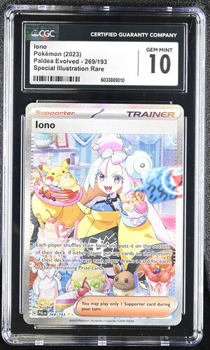 Iono 2023 Pokemon Paldea Evolved Special Illustration Rare holo #269/193 CGC 10 – Official Pokemon TCG Product