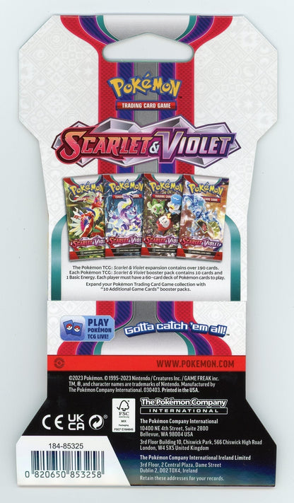 Pokemon Scarlet & Violet Sleeved Booster Pack Case – Authentic Japanese Pokemon Cards