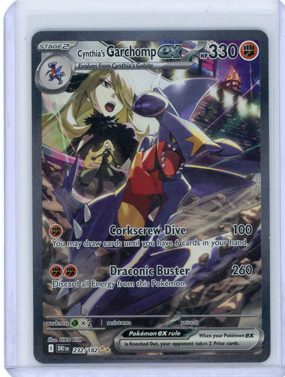 Cynthia's Garchomp ex Pokemon Destined Rivals Special Illustration Rare #232/182 – Official Pokemon TCG Product
