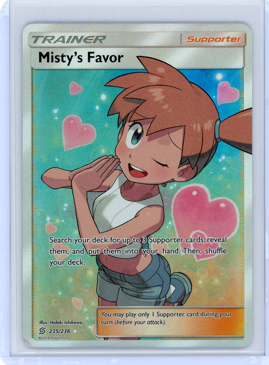 Misty's Favor Pokemon Sun & Moon Unified Minds Full-Art #235/236 (LP-) – Official Pokemon TCG Product