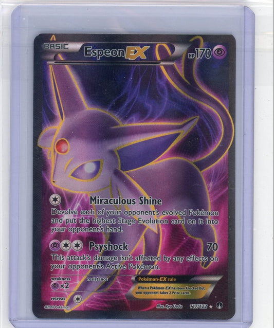 Espeon EX Pokemon BREAKpoint Full-Art #117/122 – Official Pokemon TCG Product