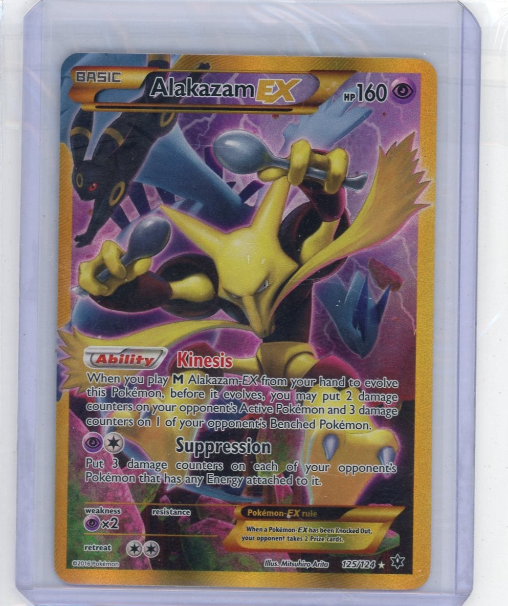Alakazam EX Pokemon Fates Collide Gold Secret-Rare #125/124 – Official Pokemon TCG Product