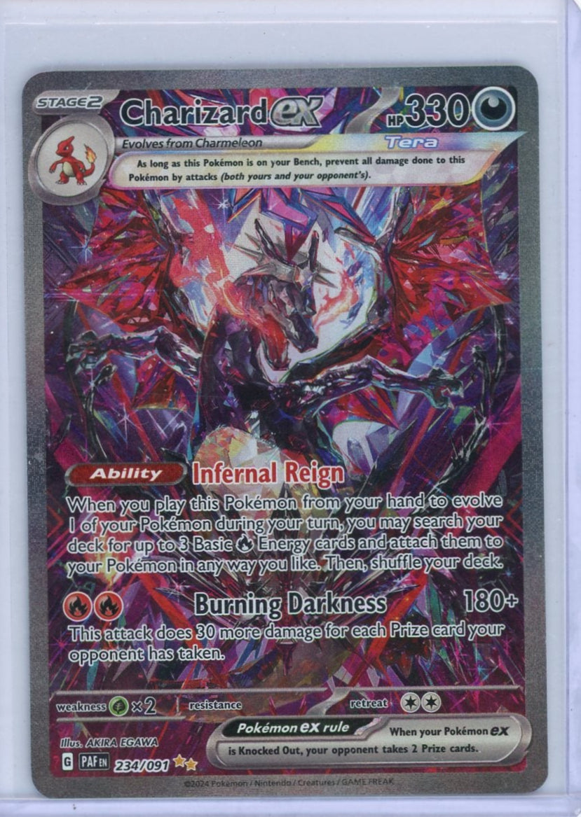 Charizard ex Pokemon Paldean Fates Special Illustration Rare #234/091 – Official Pokemon TCG Product