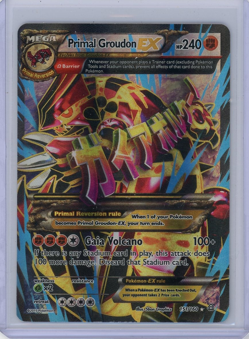 Primal Groudon EX Pokemon XY Primal Clash Full-Art #151/160 (MP) – Official Pokemon TCG Product